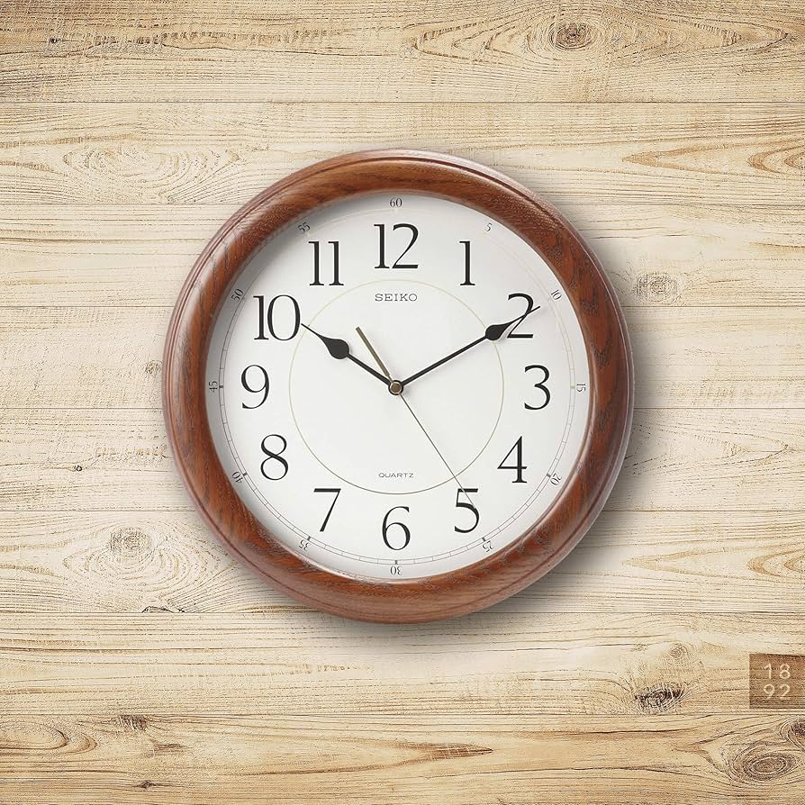 Amazon.com: Seiko Wall Clock Quiet Sweep Second Hand Dark Brown