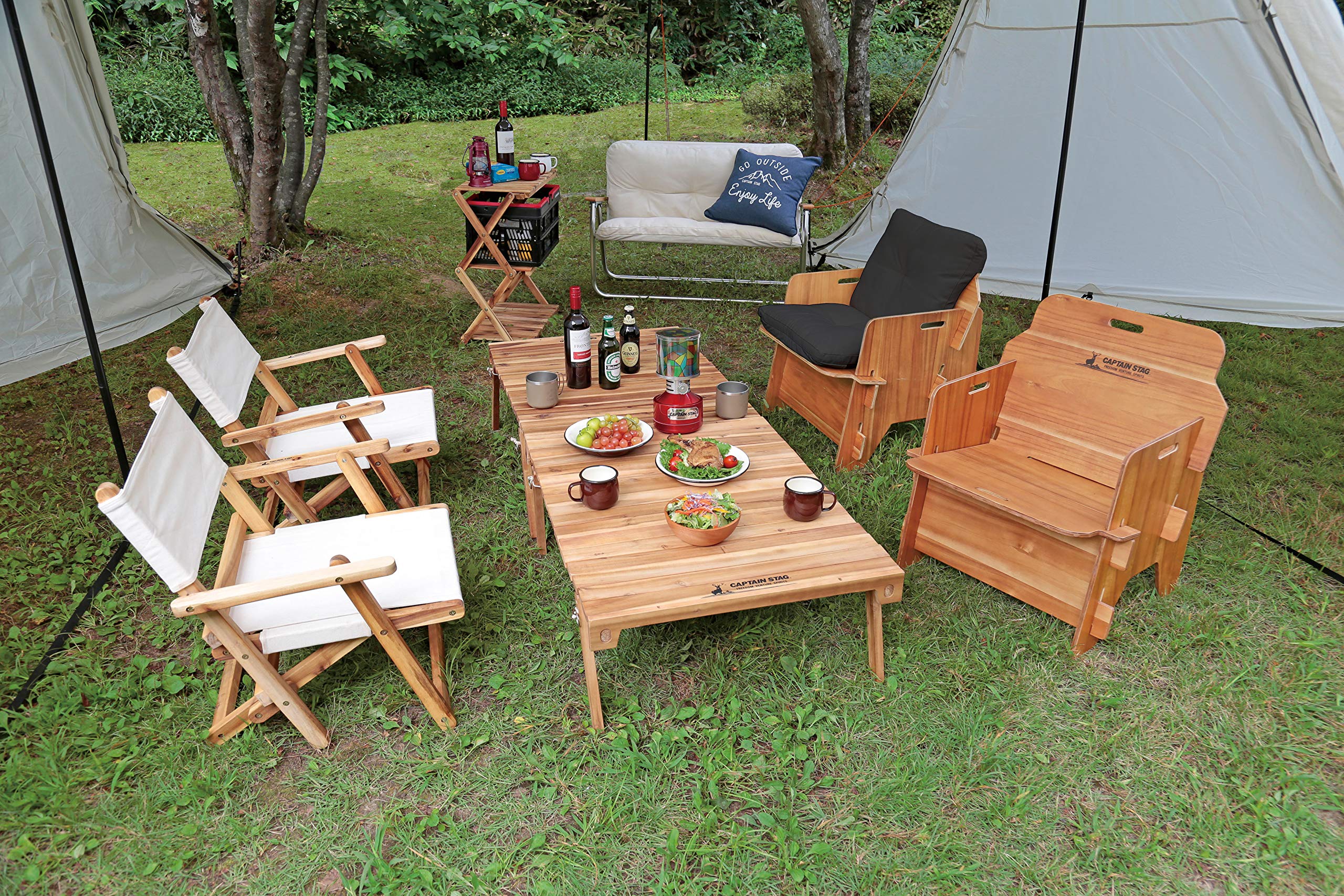 Amazon.com: Captain Stag Outdoor Chair, Chair, Bench, Solo Bench