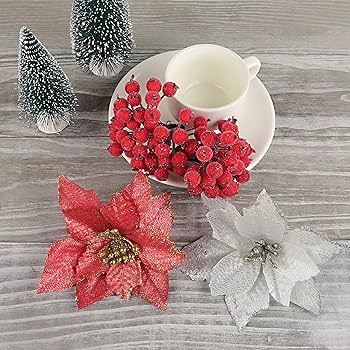 Amazon | KUUQA 116PCS クリスマスツリー飾り オーナメント 造花