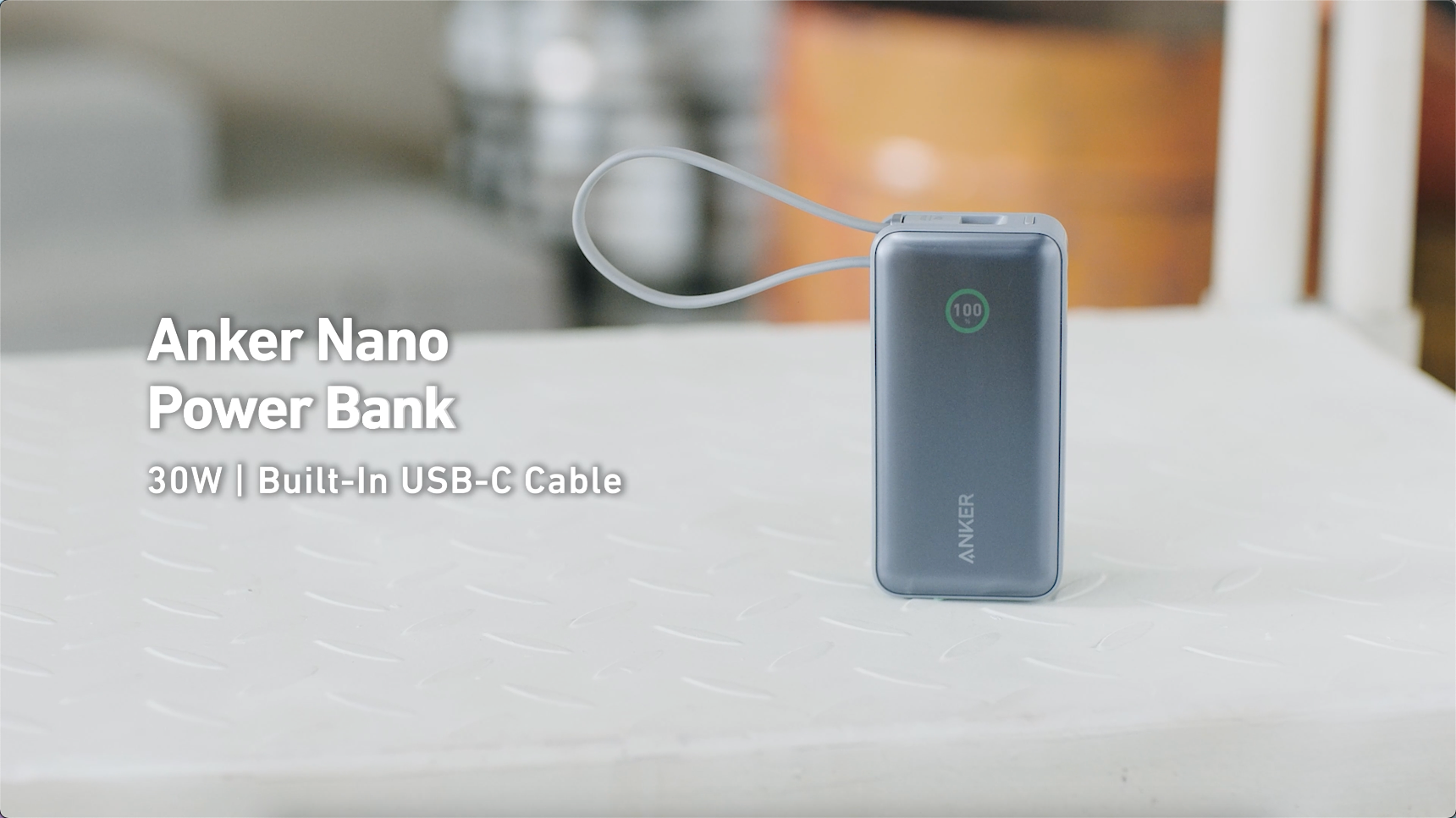 Amazon | Anker Nano Power Bank (30W, Built-In USB-C Cable