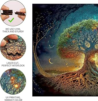 Amazon.com: Mys Aurora Wooden Puzzles for Adults Tree of Life 500