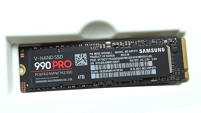 Amazon.com: Samsung 990 PRO NVMe M.2 SSD, 4 TB, PCIe 4.0, 7,450 MB