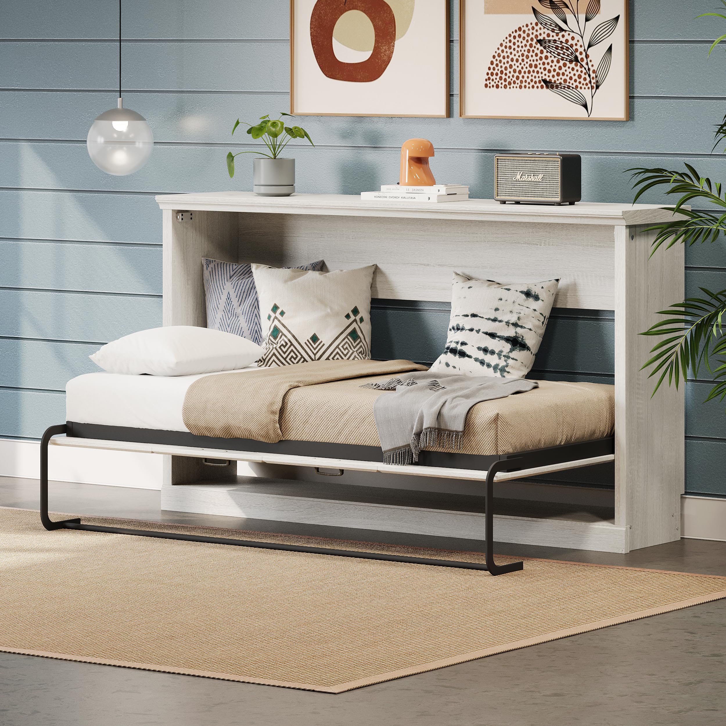 Amazon.com: Merax Twin Size Horizontal Murphy Bed Chest, Murphy