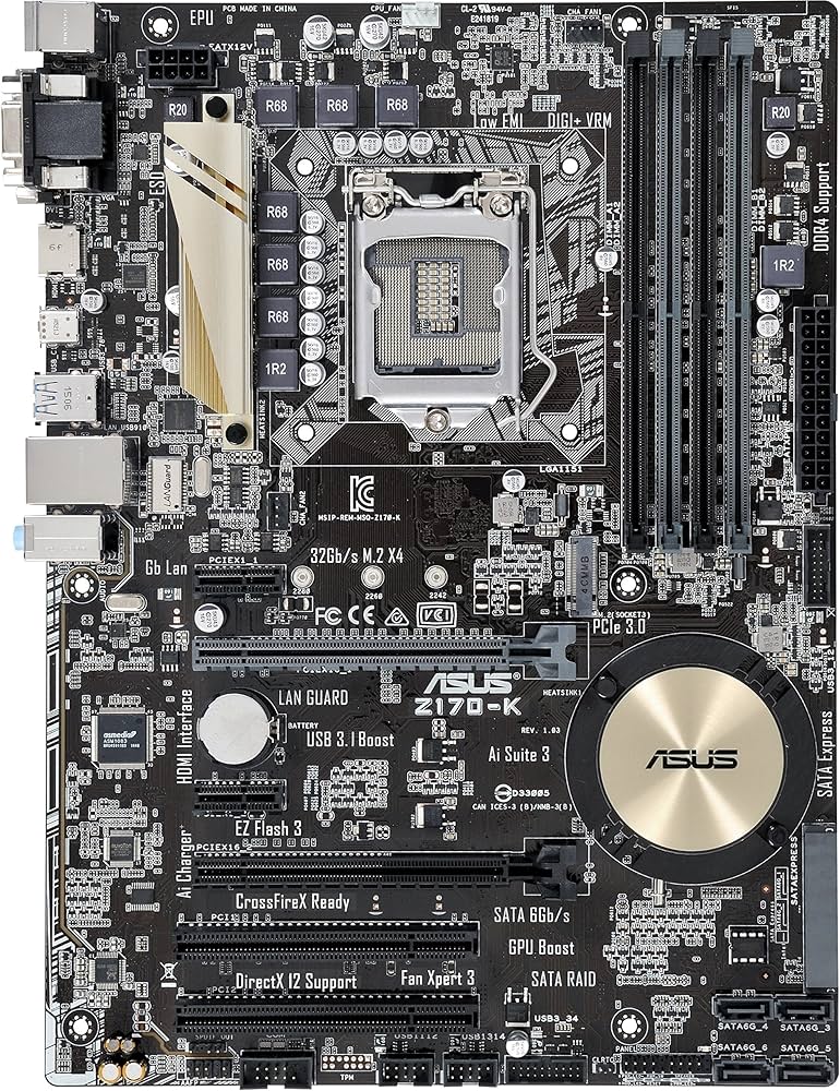 Amazon | ASUSTeK Intel Z170搭載 マザーボード LGA1151対応 Z170-K
