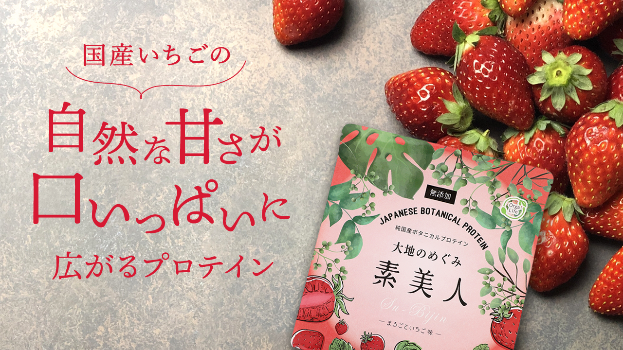 Amazon | オーガライフ ソイプロテイン 国産いちご 無添加 250g 人工