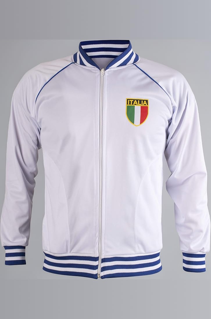Buy Italy/Italia Jacket Retro Football Tracksuit Zipped Jacket Men