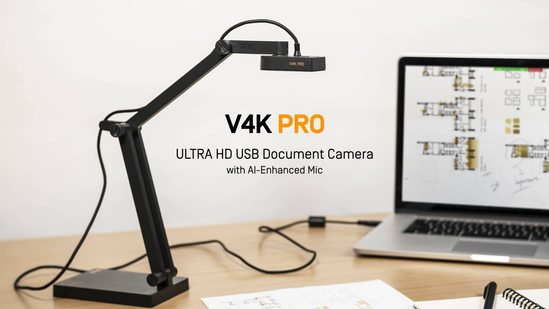 Amazon.com: IPEVO V4K PRO Ultra HD USB Document Camera with AI