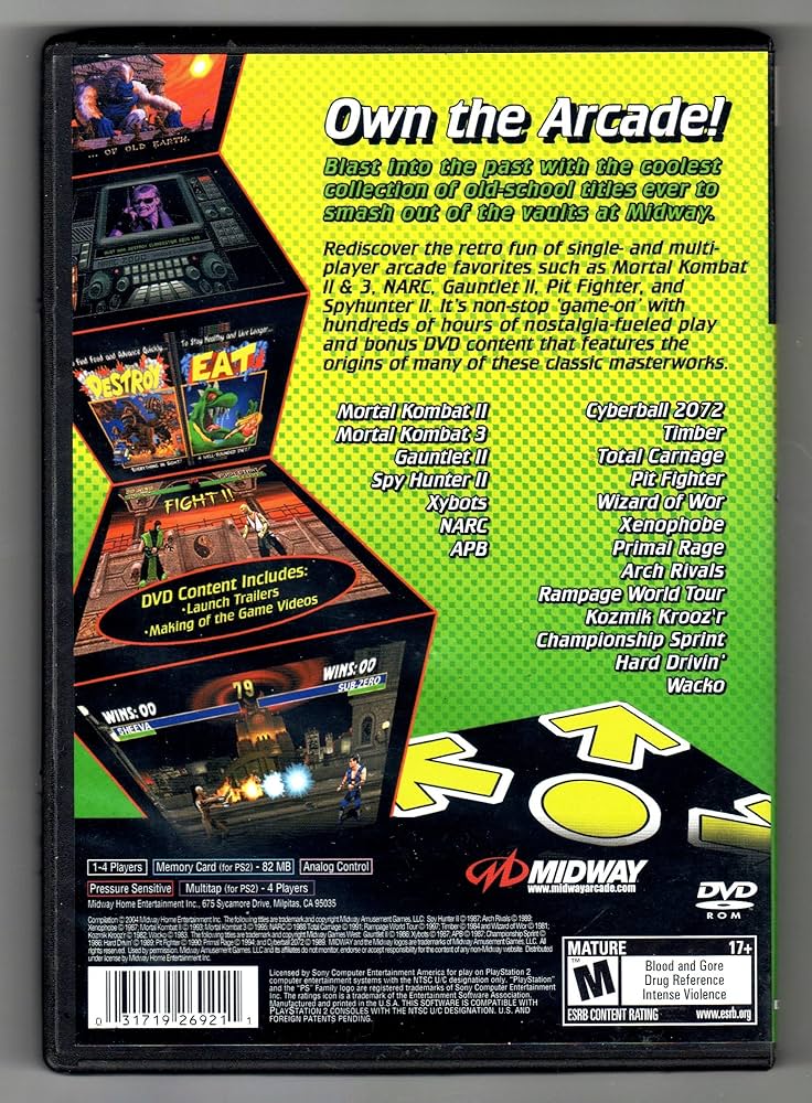 Amazon.com: Midway Arcade Treasures 2 - PlayStation 2 : Video Games