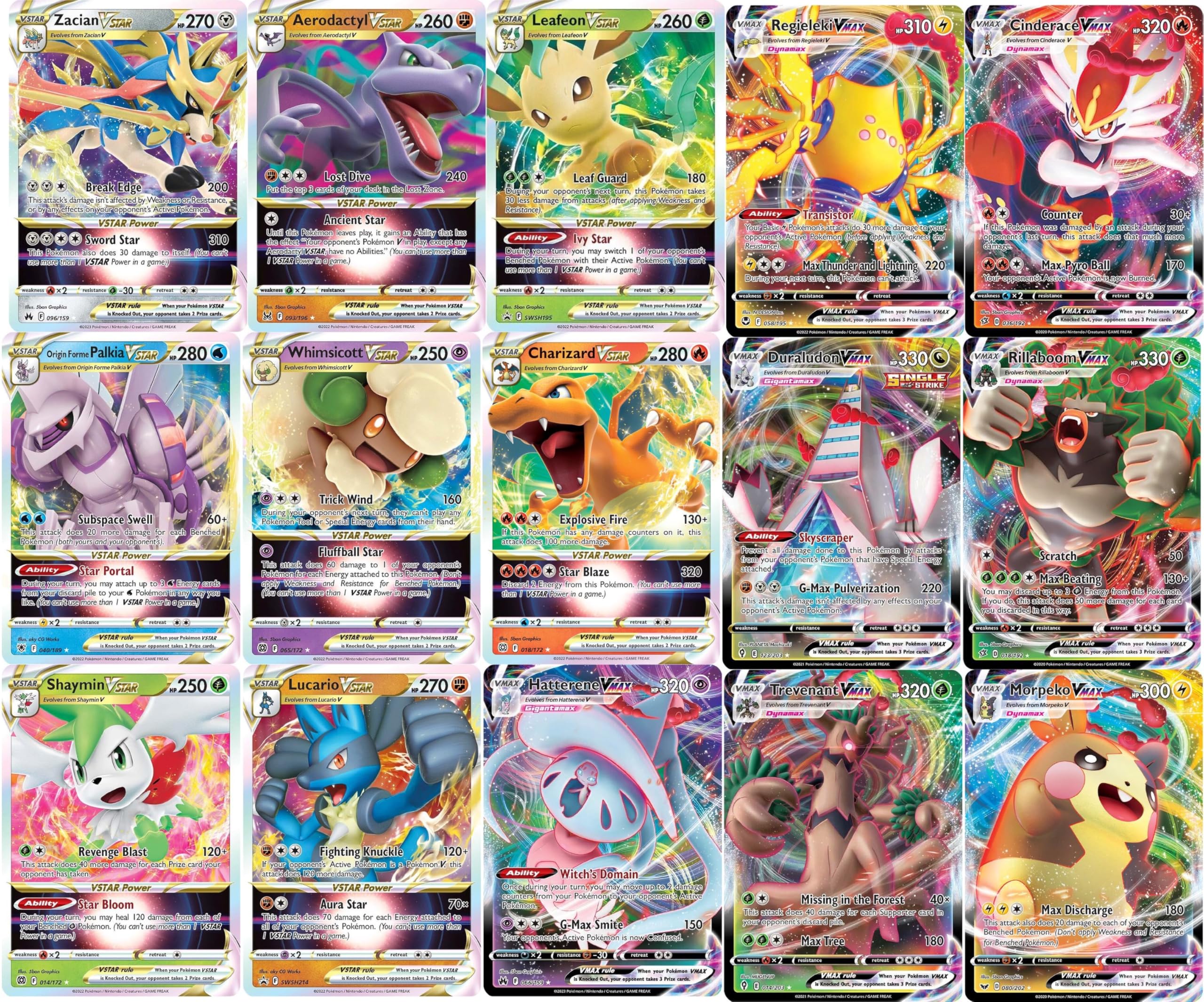 Amazon.com: Pokemon - 5 VMAX/VSTAR Card Lot Bundle - No Duplicates