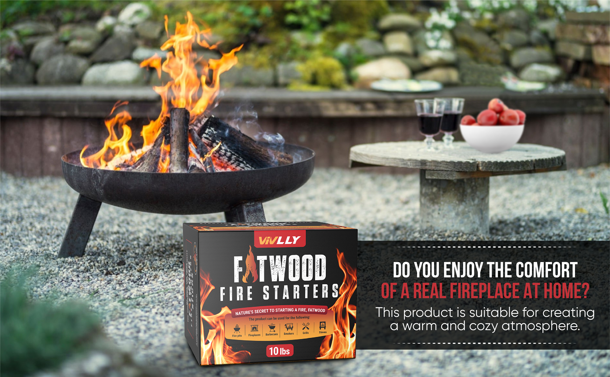 Amazon.com : Fatwood Fire Starter Sticks 10 lb – 100% Natural