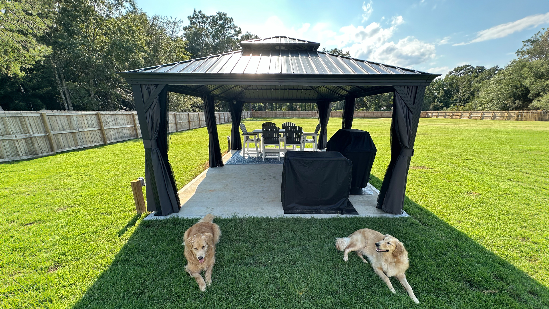 Amazon.com : PURPLE LEAF 14' X 20' Outdoor Gazebo with Galvanized