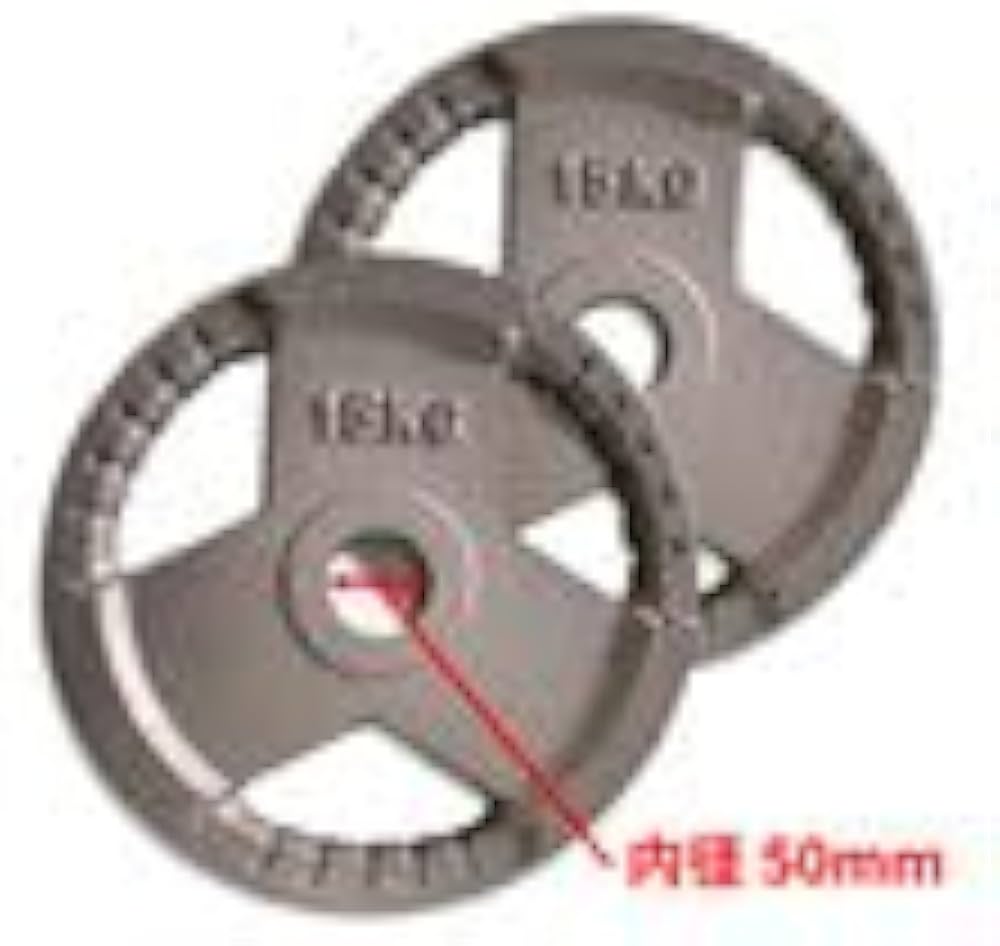 Amazon | 50㎜アイアンプレート 15㎏2枚 | ノーブランド品 | バーベル