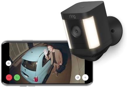 Ring Spotlight Cam Plus, Battery ブラック - センサーライト付き