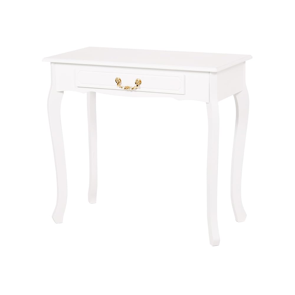 Amazon｜猫脚デスク Marie 幅80cm 姫系 木製 ドレッサーテーブル