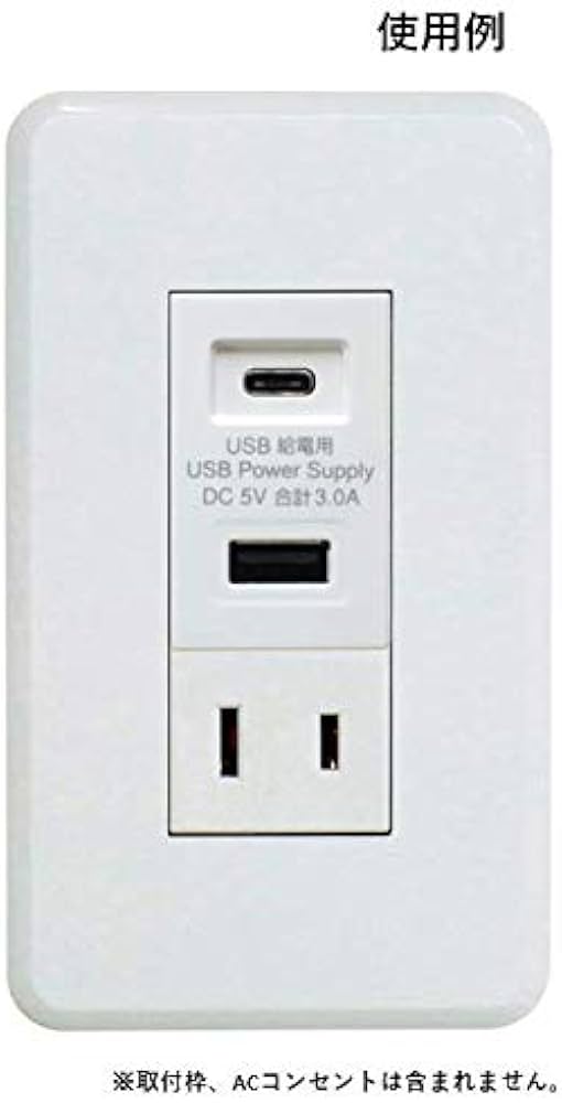 Amazon.co.jp: 【TERADA】 USB-R3704W 埋込USB給電用コンセント USB