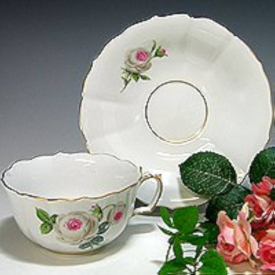 Amazon | マイセン (Meissen) 白いバラ -White Rose- ティーカップ
