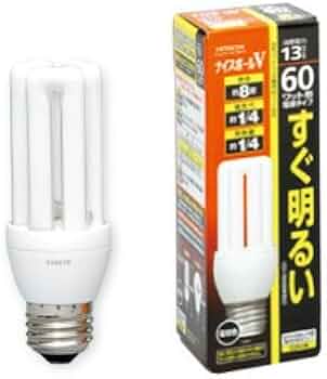Amazon | HITACHI ナイスボール 電球形蛍光灯 60ワット形 電球色