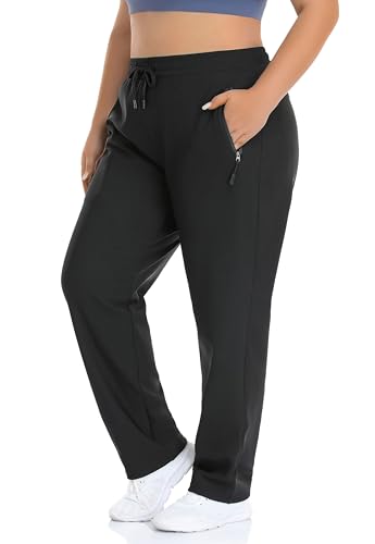 Amazon.com: ZERDOCEAN Women's Plus Size Fleece Lined Pants Casual