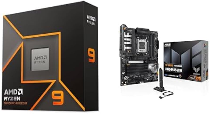 Amazon.com: AMD Ryzen 9 9900X + TUF Gaming X870-PLUS WiFi