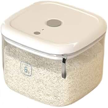 Amazon｜電動真空米びつ 密閉保存容器 自動空気抜き機能でワンプッシュ