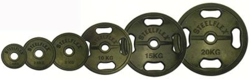 Amazon | STEELFLEX 20kgラバーバーベルプレート 50mm孔径