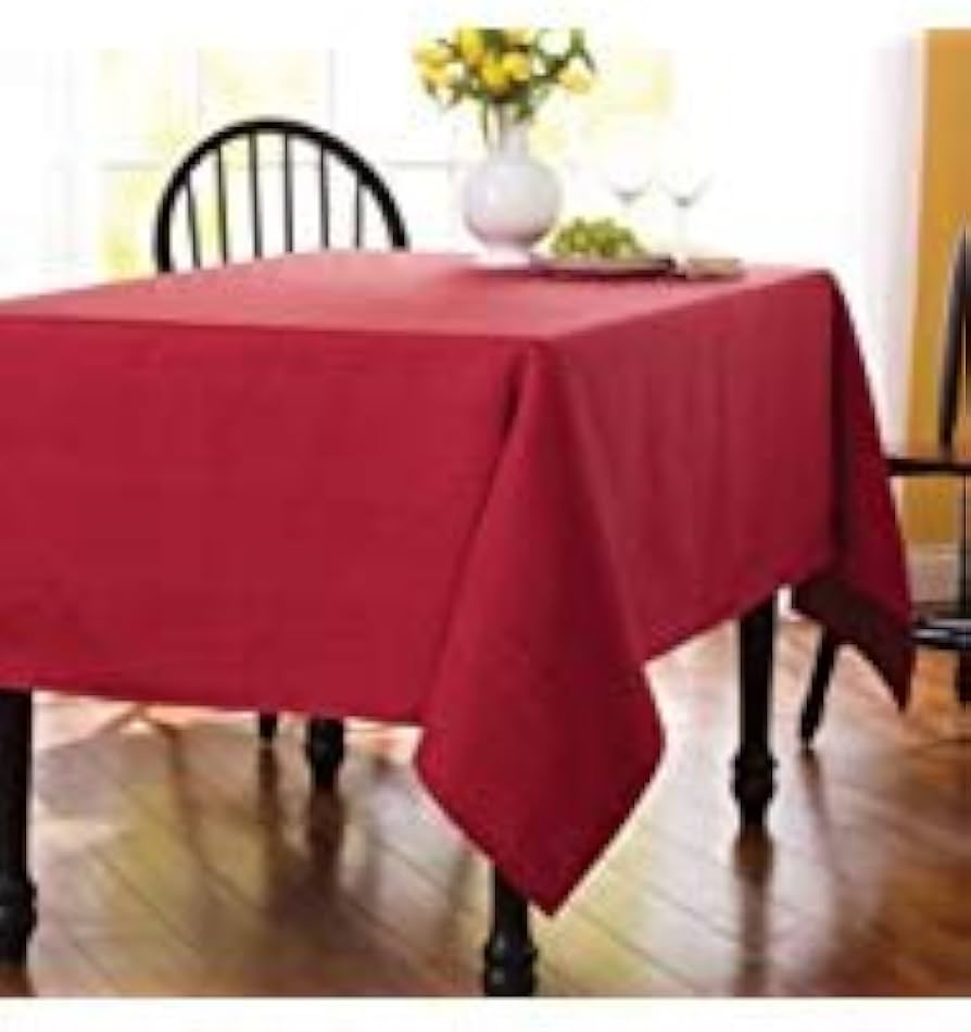 Amazon｜Better Homes and Gardens編みテーブルクロス、レンガレッド