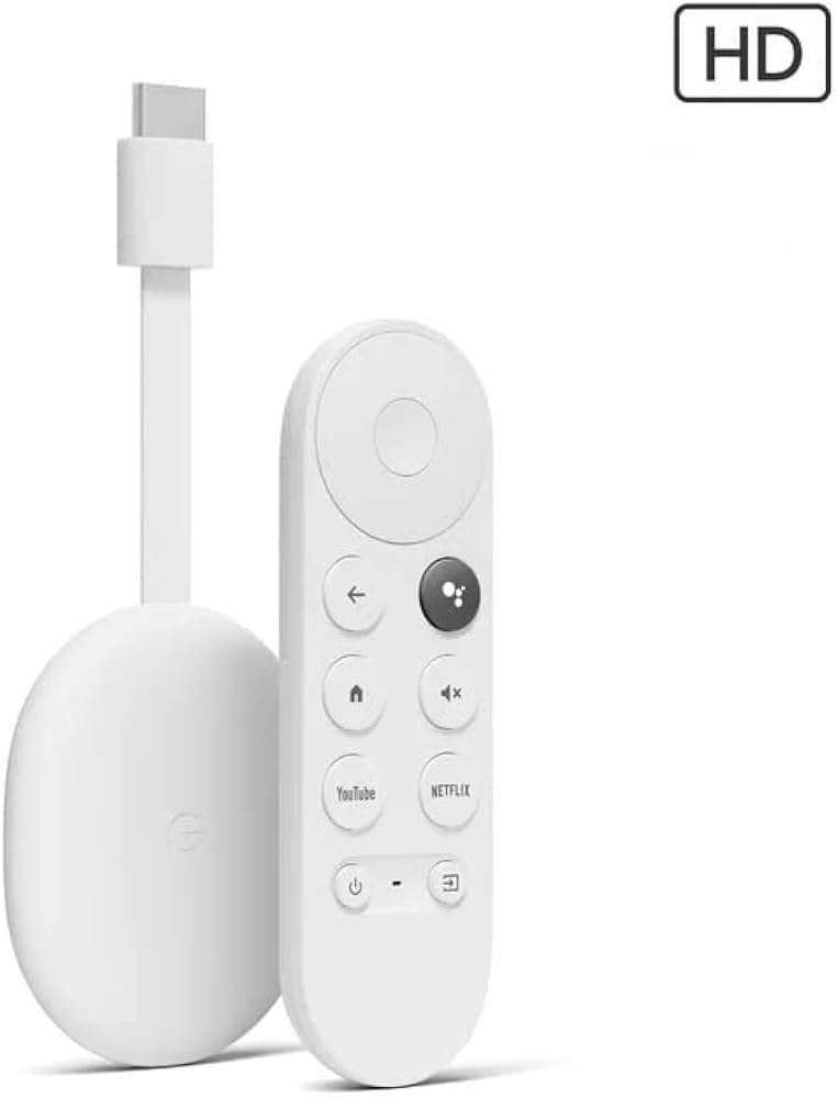 Chromecast with Google TV (HD) Snow – Streaming entertainment on