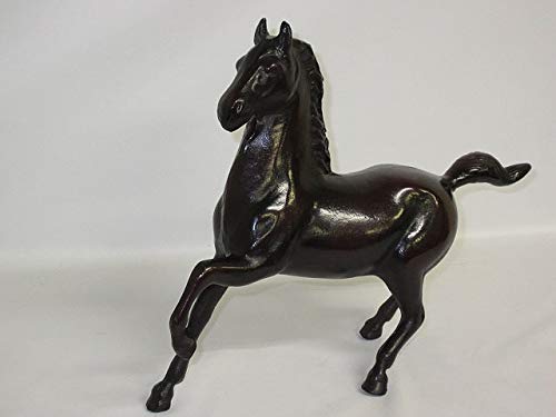 Amazon.co.jp: rn0016 馬の置物 鋳物 床飾 駆ける馬 金属工芸
