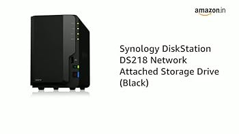 Synology DiskStation DS218 Network Attached Storage Drive (Black