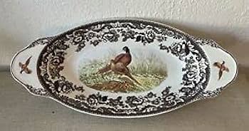 Amazon.com | Spode Woodland Bread Tray Pheasant Design (15.25in x