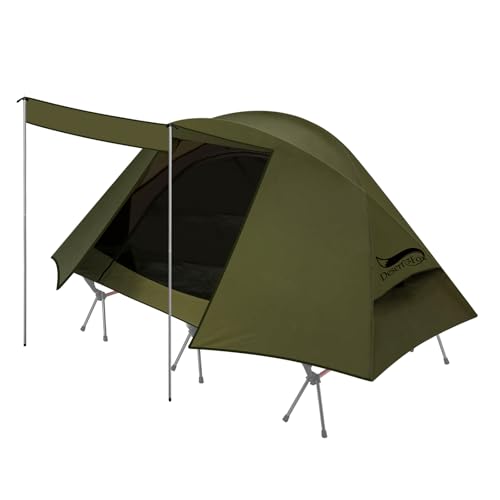 DesertFox - テント コット テント 1人用 ソロテント 4000mm耐水圧 前