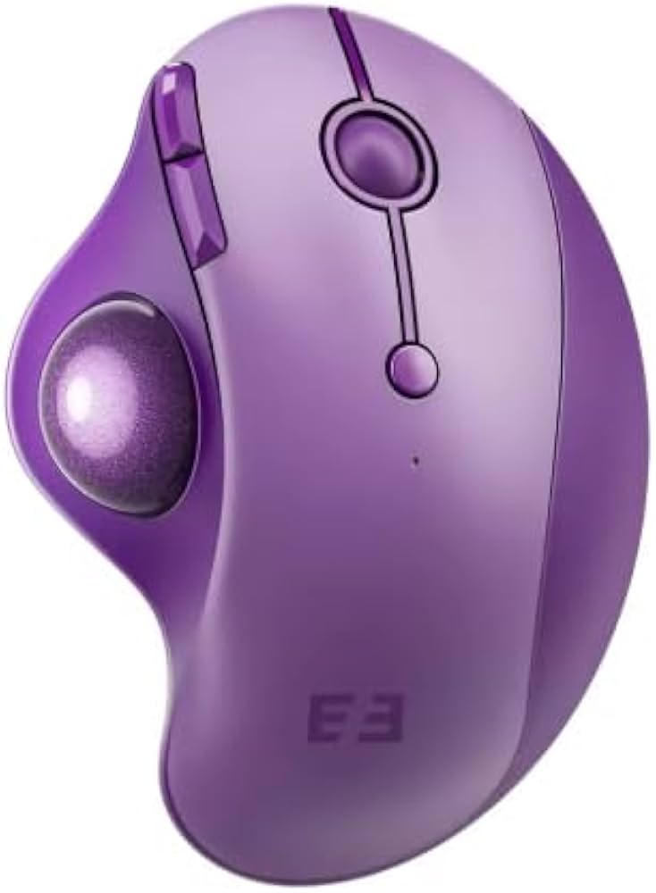 Amazon.co.jp: seenda 紫トラックボールマウス Bluetooth&2.4GHz両対応
