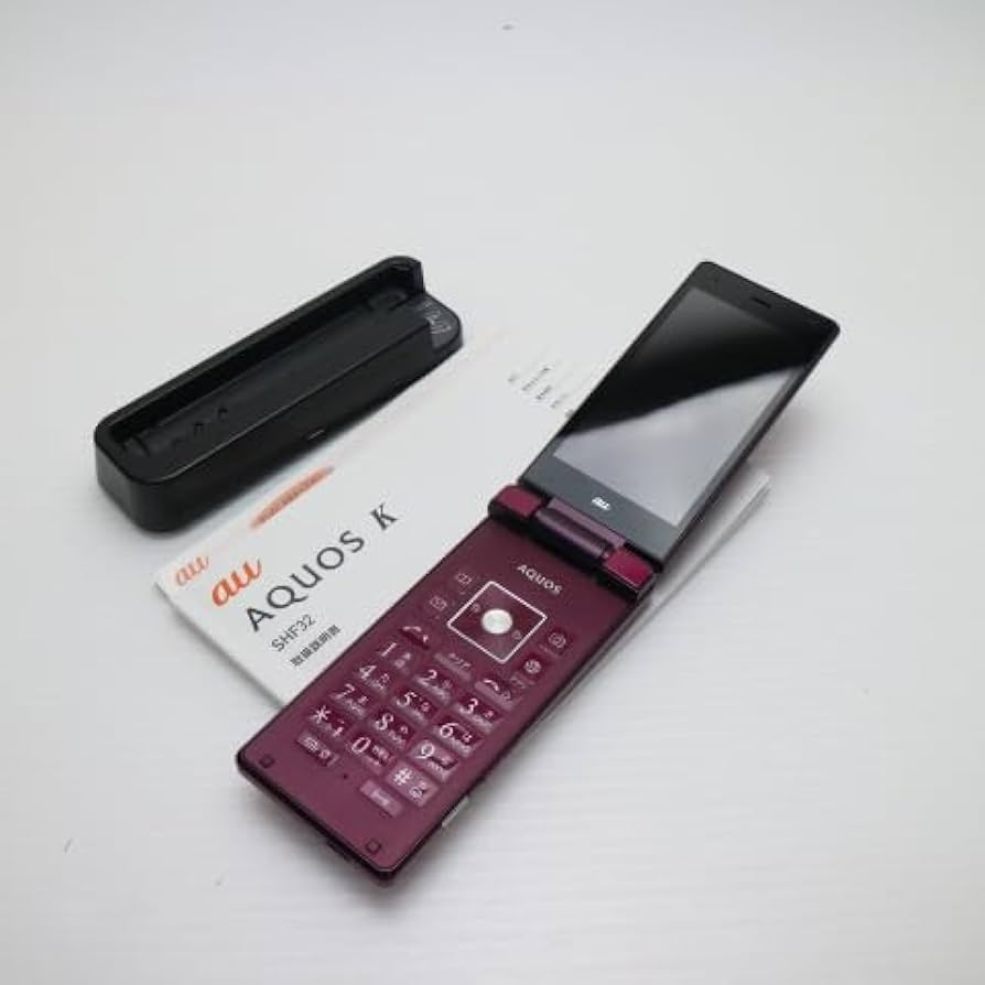 Amazon | SHARP au AQUOS K SHF32 ボルドー | 携帯電話本体 通販
