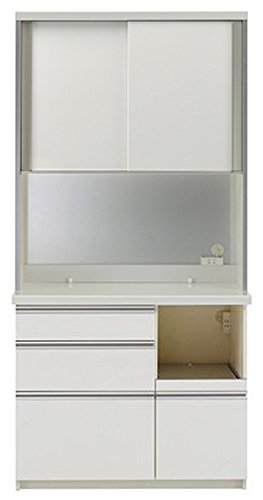 Amazon｜パモウナ 食器棚WL パールホワイト 幅100×高さ198×奥行50 日本