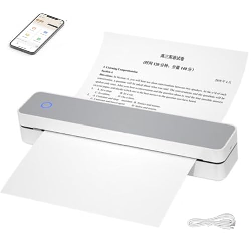 Amazon.co.jp: ポータブルインクレスプリンター、A4 サーマル