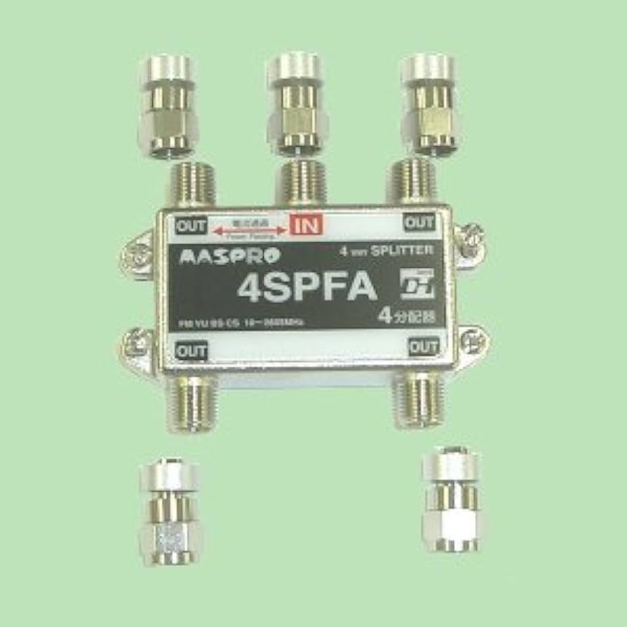 Amazon | マスプロ電工 マスプロ電工 1端子電流通過型 4分配器 4SPFA