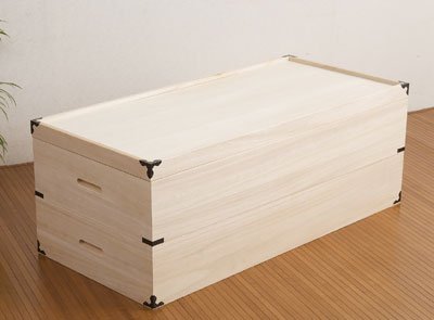 Amazon｜桐衣装箱 深型2段 高さ34cm (幅91cm×奥行42cm) 桐天然木 日本