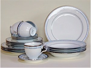 Amazon.co.jp: ノリタケ 4人用ホームセット ハンプシャープラチナ