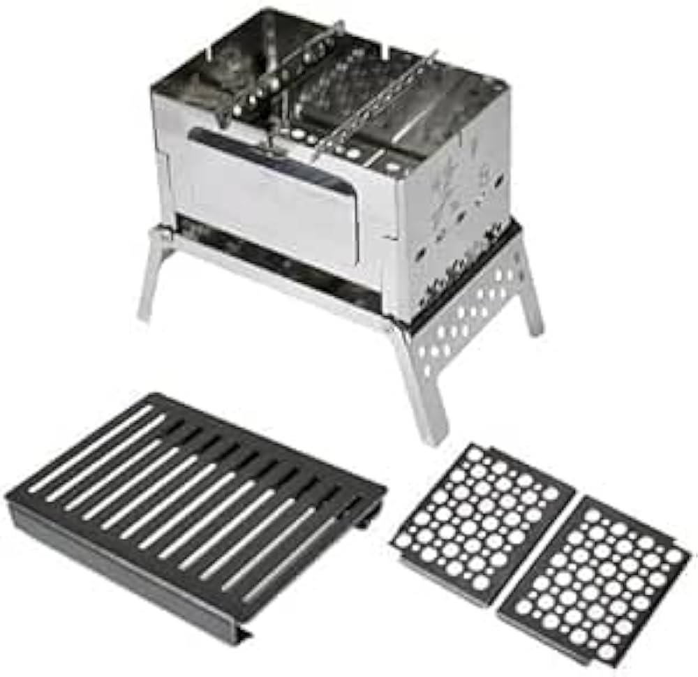 Amazon | 笑's コンパクト焚き火グリルB-6君 3点セット(B6君/専用