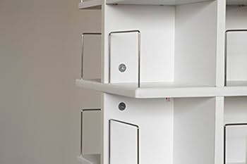 Amazon.co.jp: 大容量回転式マルチタワーラックCD・DVD収納 ホワイト