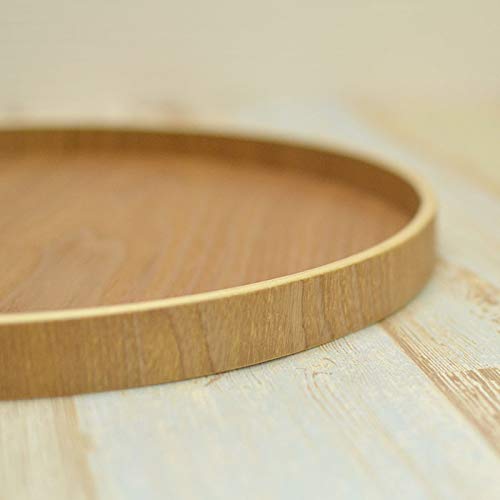 Amazon｜丸盆 木製 お盆 トレー 白木 約30cm 円 トレイ｜トレイ・盆