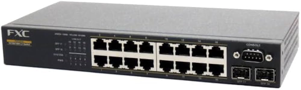 Amazon | FXC 18ポート ギガビット 管理機能付 レイヤ2 スイッチング