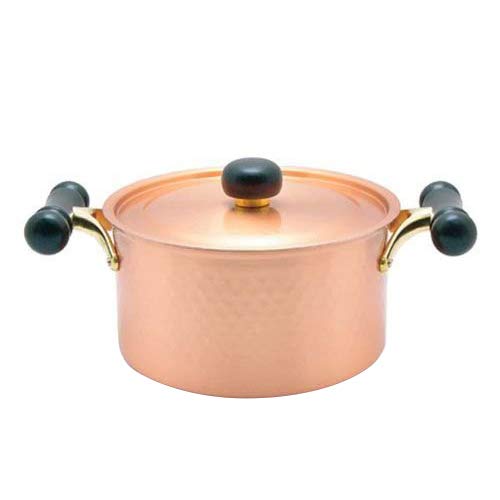 Amazon｜新光金属 両手鍋 素銅 20cm アンティック IH対応鎚目 IH-102