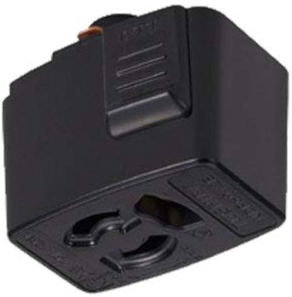 Amazon.co.jp: 東芝 抜止接地コンセント 黒色 ライティングレール用