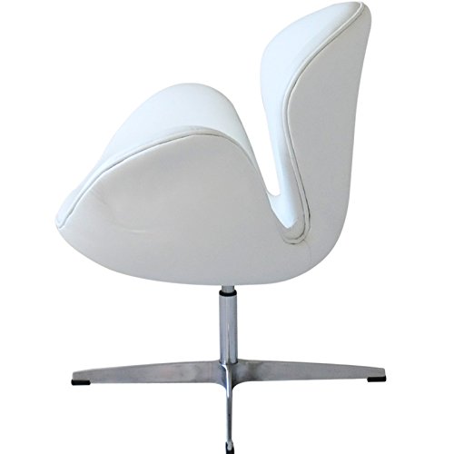 Amazon.co.jp: スワンチェア レザー仕様 色ホワイト アルネヤコブセン