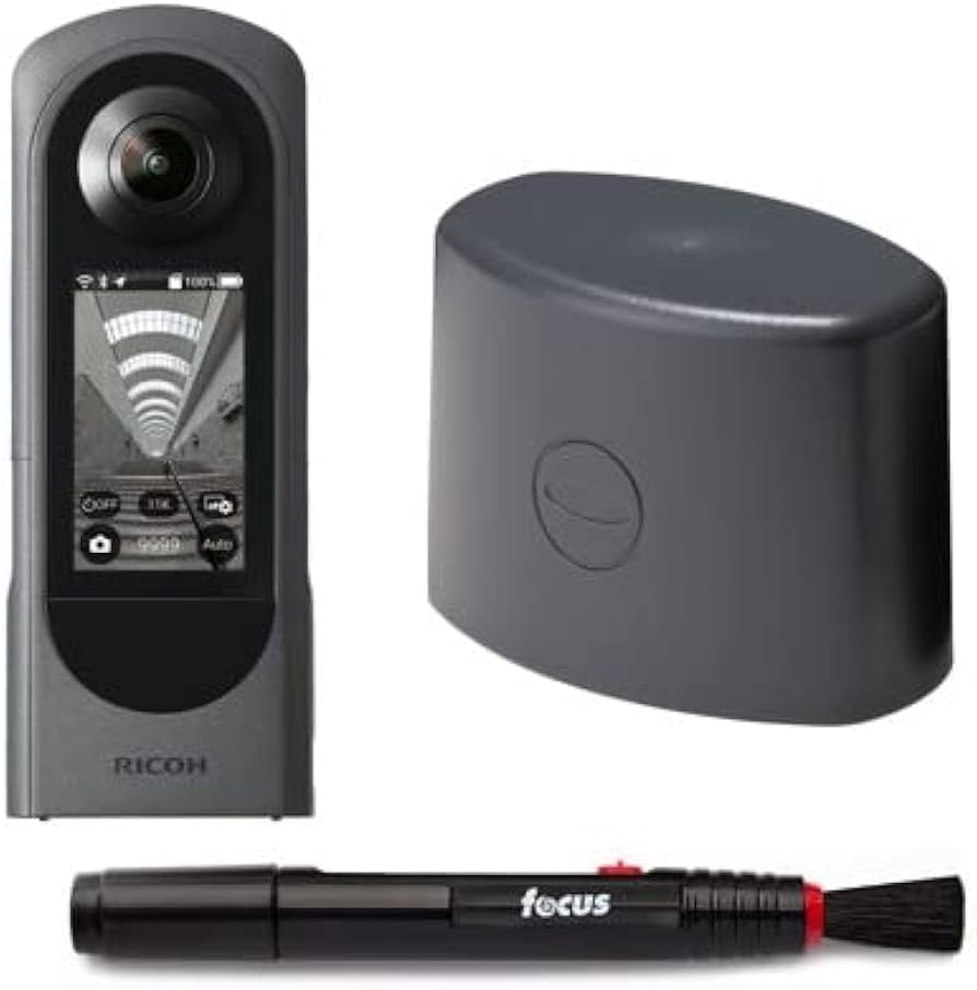 RICOH Pacote de câmera Theta X 360 graus com tampa de lente e