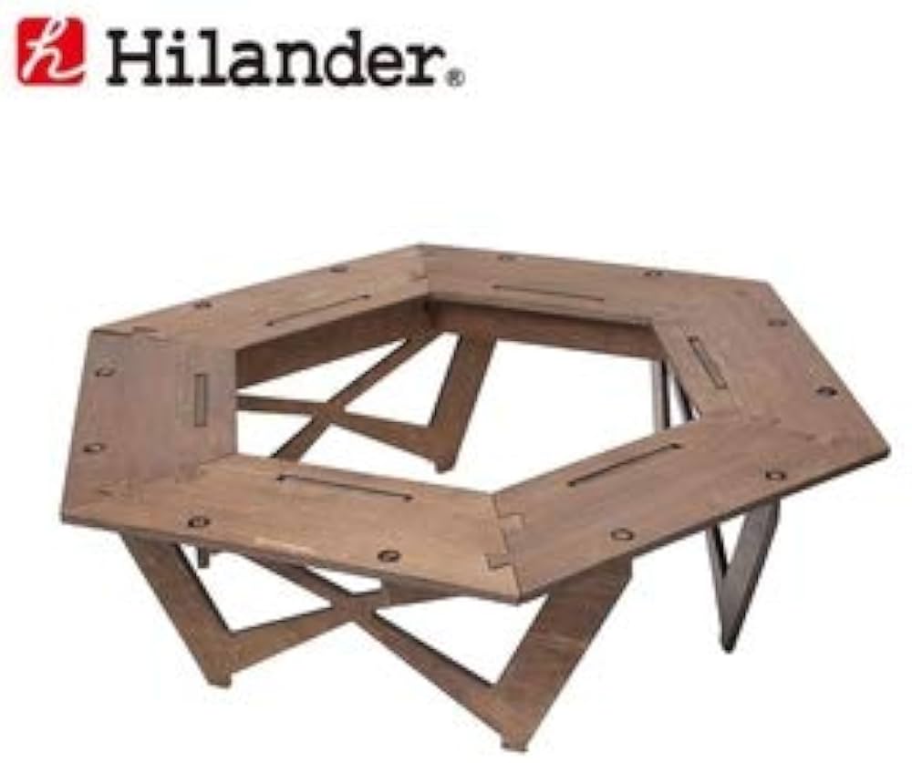 Amazon | Hilander(ハイランダー) プライウッドヘキサゴンテーブル