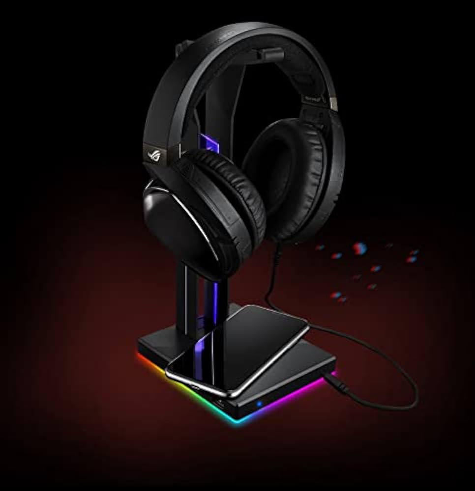 Asus Rog Throne Qi Gaming Headset Stand With Qi Wireless Device