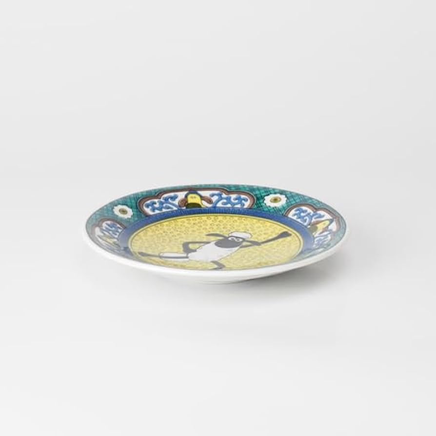 Amazon｜九谷焼いわたや『九谷焼』ひつじのショーン 小皿 吉田屋画風