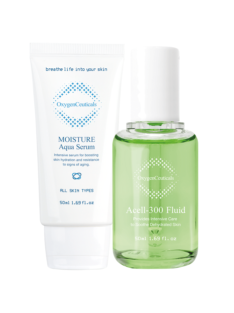 潤いツヤ肌美容液セット(50ml/50ml) - Oxygen Ceuticals Japan